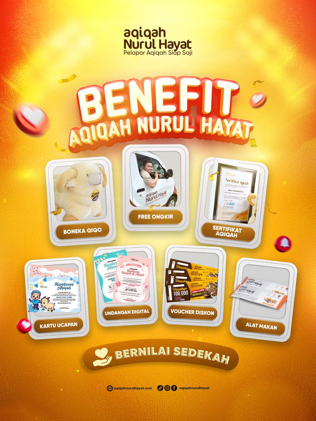 Benefit lengkap Aqiqah Nurul Hayat